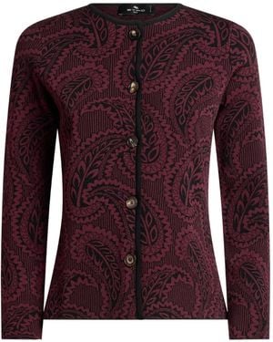 Etro Geknöpfter Jacquard-Cardigan - Lila