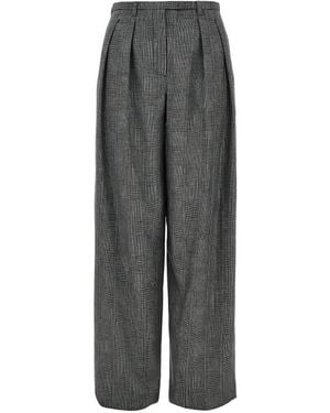 Emporio Armani Pantalon De Costume À Carreaux - Gray