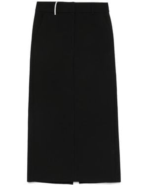 Peserico Straight-Cut Midi Skirt - Black