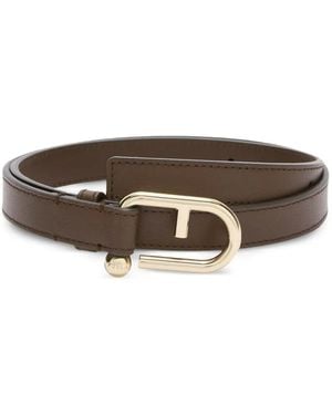 Furla Grained Buckle Belt - Brown