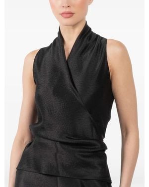 Peter Cohen Wrap-Design Blouse - Black
