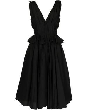 Pushbutton Midikleid Mit V-Ausschnitt - Schwarz