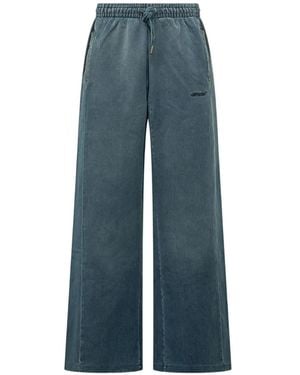 Off-White c/o Virgil Abloh Arrow Logo-Detail Track Trousers - Blue