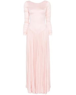 Pink Open-Back Maxi Dress - Pink