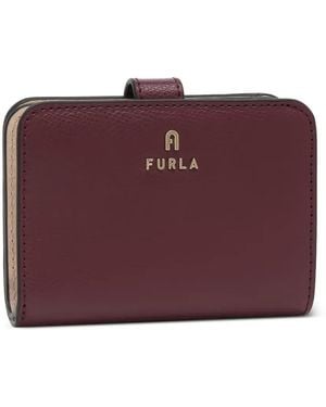 Furla Camelia Grained-Leather Wallet - Purple