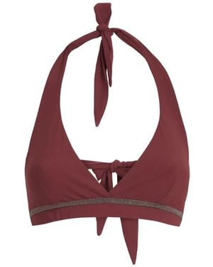 Brunello Cucinelli Monili Bikini Top - Red