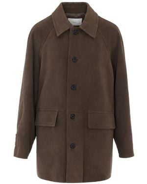 DUNST Lily Alter Faux-Suede Coat - Brown