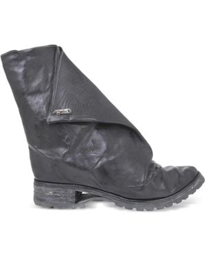 Carol Christian Poell Zip-Detail Folded Boots - Black