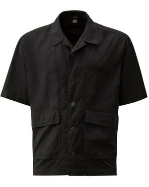 C.P. Company Popeline Boxy Short-Sleeve Shirt - Black