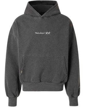 Twojeys Logo-Print Hoodie - Grey