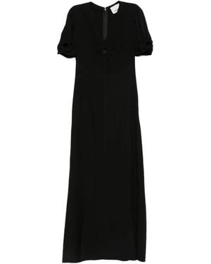 Isabel Marant Cut-Out Puff-Sleeve Dress - Black