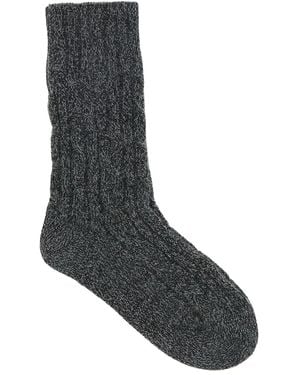 Loro Piana Socken mit Zopfmuster - Grau