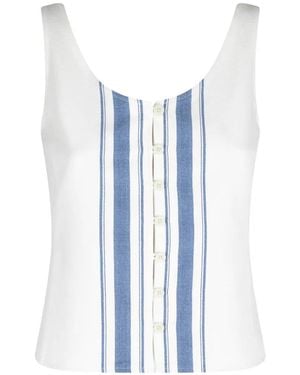 Low Classic Top A Rayas - Azul