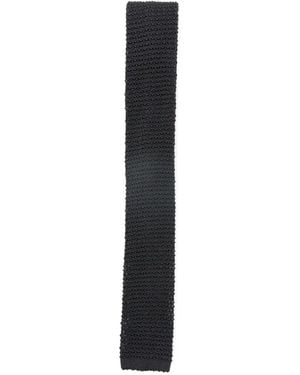 Alysi Knitted-Construction Tie - Black