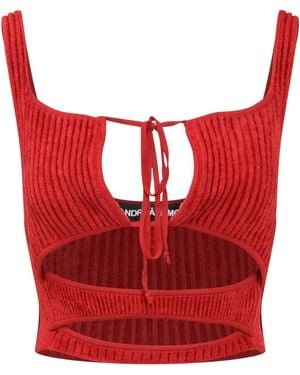 ANDREADAMO Cut-Out Top - Red