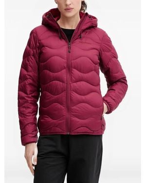 Peak Performance Helium Hooded Quilted-Design Jacket - Red