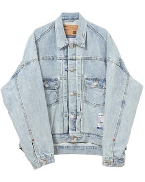 in・stru(men-tal) Jeansjacke Mit Logo-Print - Blau