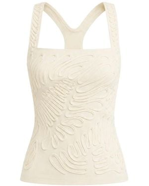 Cult Gaia Stella Cord-Embroidered Top - White