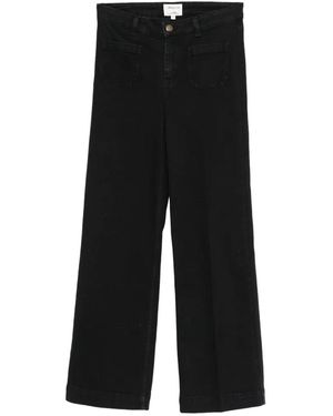 MAISON 123 Vaqueros Luna con bolsillo de parche - Negro