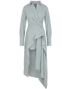 Monse Cascade Shirt Dress - Blue