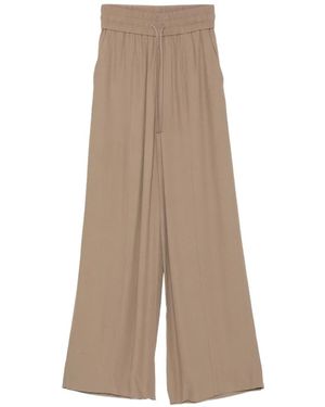 JOSEPH Drawstring Wide-Leg Trousers - Natural