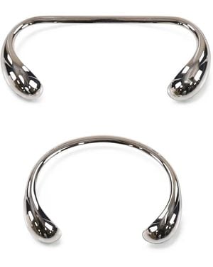 Hugo Kreit Set De Dos Brazaletes Serti - Neutro