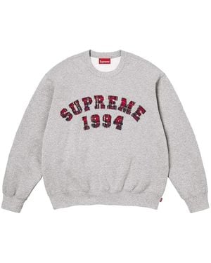 Supreme Plaid Arc Appliqué Jumper - White