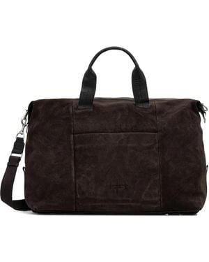 Marc O' Polo Suede Top-Handle Travel Bag - Black