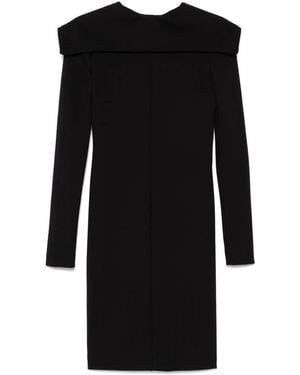 Philosophy Di Lorenzo Serafini Foldover-Neckline Midi Dress - Black