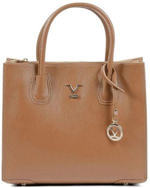 19V69 Italia by Versace Logo-Plaque Tote Bag - Brown
