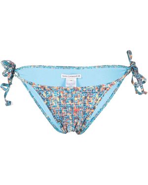 Sian Swimwear Jean Side-Tie Bikini Bottoms - Blue