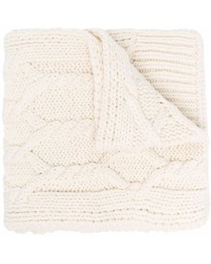 Jil Sander Cable-Knit Wool Scarf - Natural