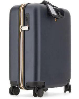 K-Way Logo Pattern Luggage - Blue