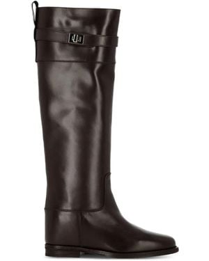 Via Roma 15 Botas con cierre de hebilla - Negro