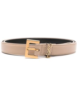 Saint Laurent Cintura Cassandre - Neutro