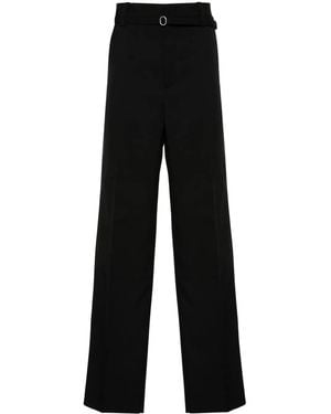 Jil Sander Belted Tailored Trousers - Black
