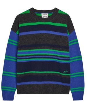 Damson Madder Striped Long-Sleeve Jumper - Green
