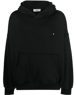 A PAPER KID Logo Cotton Hoodie - Black