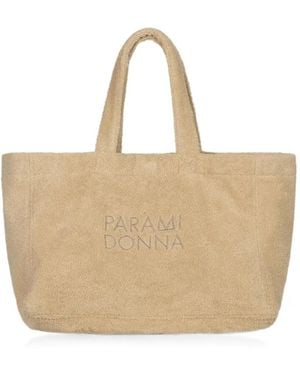 Paramidonna Logo-Embroidered Tote Bag - Natural