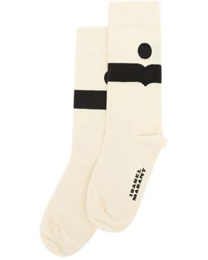 Isabel Marant Nesson Graphic Socks - Natural