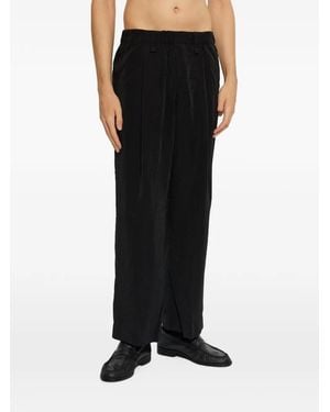 Homme Plissé Issey Miyake Pleated Straight-Leg Trousers - Black