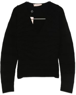 Twinset V-neck Top - Black