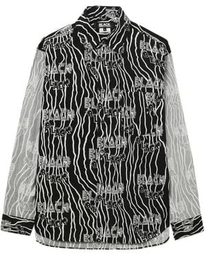 COMME DES GARÇON BLACK Print Long-Sleeve Shirt - Grey