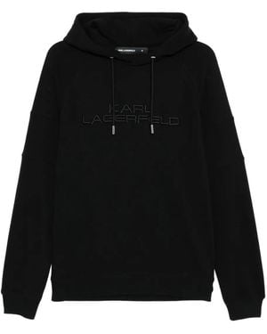 Karl Lagerfeld ロゴ パーカー - ブラック