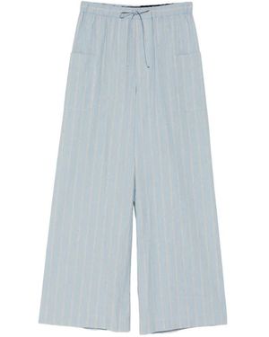 Marina Yee Striped Drawstring Pants - Blue
