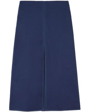 Sunnei Langer Rock mit Schlitz - Blau