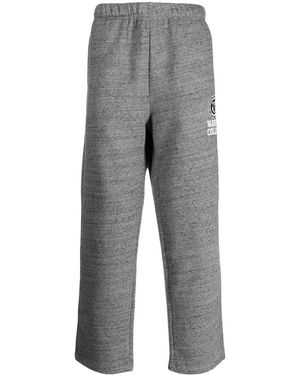 Chocoolate Logo-Appliqué Jersey-Texture Track Pants - Gray