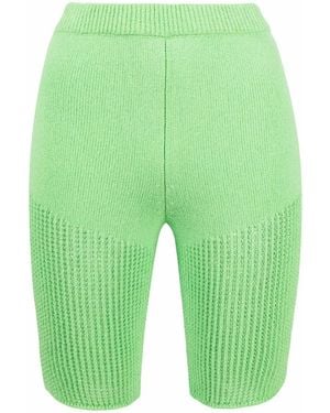 Nanushka Pantalones cortos de ciclismo con diseño de ganchillo - Verde
