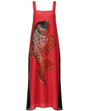 Osklen Midikleid Mit Print - Rot