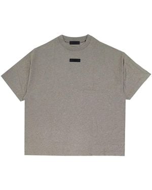 Fear Of God Logo-Appliqué Cotton T-Shirt - Grey